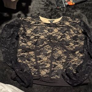 Torrid Black Lace Bodysuit